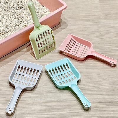 New Pet Litter Shovel Candy Color High Appearance Horizontal Handle Cat Toilet Shovel Poop Pickup Cat Cleaning Supplies