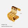 European and American fashion influencer bestseller: glossy open titanium steel ring, stainless steel plated with 18K gold, niche ring for women