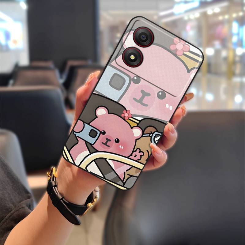 Anti-knock Fashion Design Phone Case For ZTE Blade A34 Graffiti Back Cover Phone Pouch Anti-dust TPU Couple Cute Durable