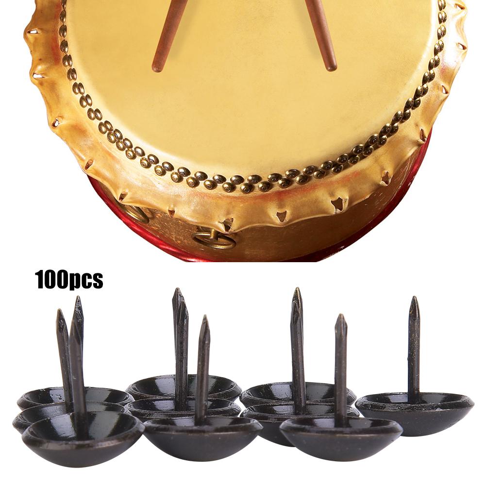 100Pcs Upholstery Nail Retro Round Head Thickened Decorative Furniture Accessories