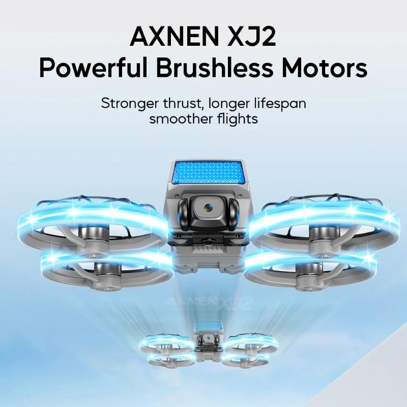 XJ2 Mini Drohne 8K Dual HD Kamera 5G WIFI Übertragung Faltbarer Bürstenloser RC Quadcopter Vollständige Abdeckung Schutzhülle Fernbedienung Spielzeug Kindergeschenk