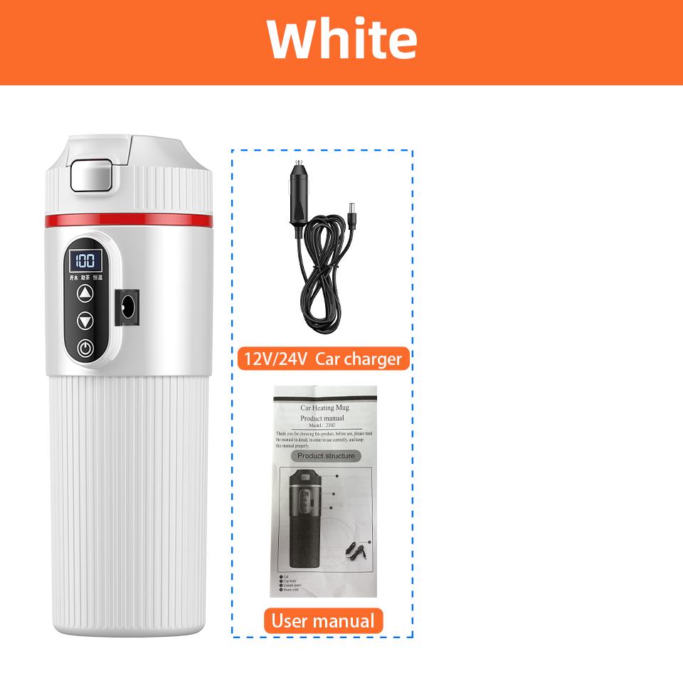 12V/24V Car Kettle Portable Electric Travel Kettle Car Heater 500ML Hot Water Boiler Small Hot Water Heater For Tea Coffee Milk