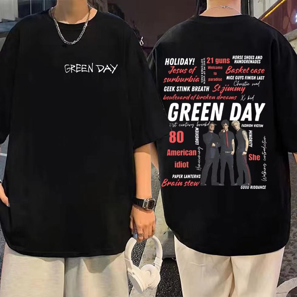 2026 Punk Rock Band Green Day Dookie Graphic T Shirts Unisex Women Gothic Vintage Short Sleeve Tshirt Fashion Casual Tshirts Ins