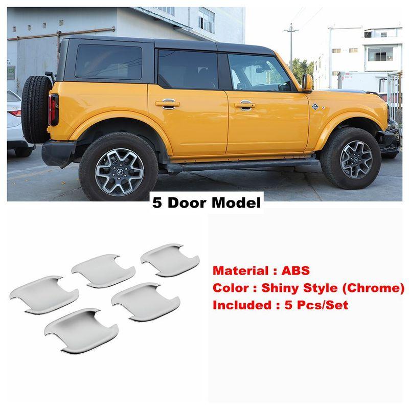 ABS Car Side Door Pull Doorknob Handle Bowl Decor Frame Cover Trim For Ford Bronco 3 / 5 Doors  - 2024 Exterior Accessories