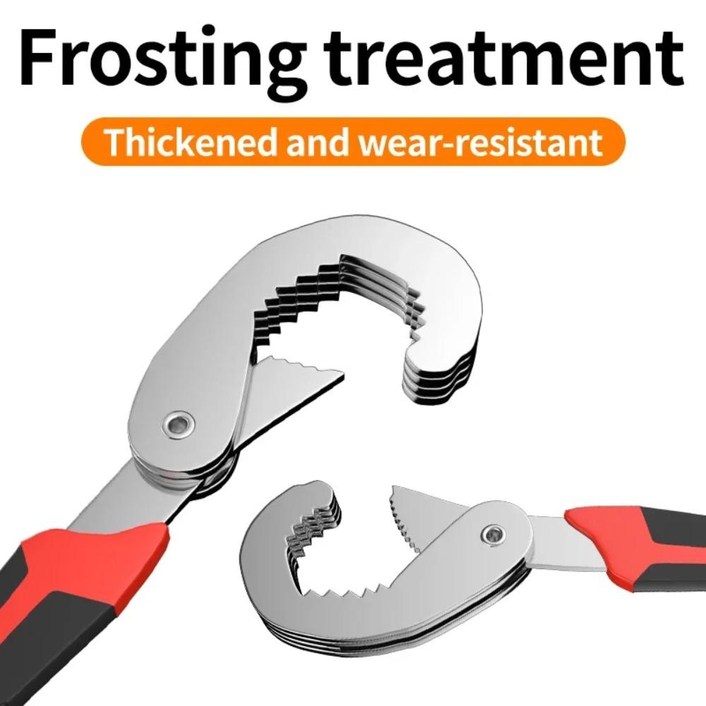High Carbon Steel Adjustable Universal Wrench - Double Open End Multifunctional Spanner for Manual Hardware & Repair
