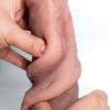 Realistic Uncut Foreskin Dildo, Extra Large Soft Platinum Silicone Penis with Movable Foreskin Design, Lifelike Texture, Discreet Shipping Adult Toy