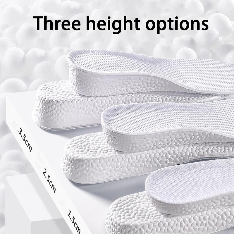 1Pair Elastic Soles Arch Support Comfortable Shoe Pads Men's and Women's Height Increase Insoles Shock-absorbing Sports Insoles
