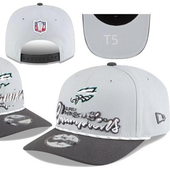 Eagles Super Bowl Cap Adjustable Embroidered Duckbill Cap League Football Cap Flat Brim Baseball Cap