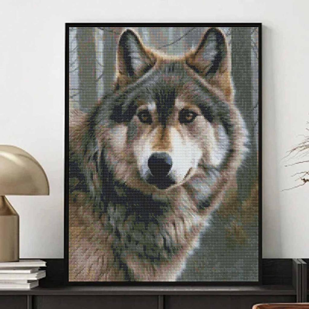 Wolf 5D Diamond Painting Full Round Drill Mosaic Diamond Embroidery Belief in Heart Cross Stitch Kits Home Decor Home Decor
