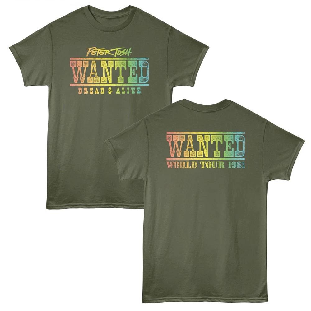 Peter Tosh Rasta Wanted World Tour 1981 Men s T Shirt Reggae Music Merch S