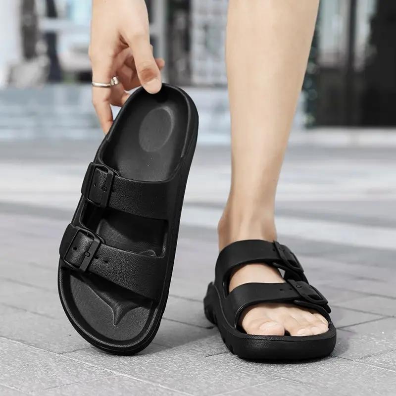 Fashion Sabot Sandals Man Beach House Indoor Soft Walk Shoes Around Home Low Price Pvc Adult Trend 2025 Elegant Casual Slippers for Men