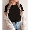 European Size Women's Valentine's Day Love Heart Graphic T-Shirt - Soft, Breathable Short Sleeve Casual Top in White with Pink Hearts