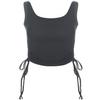 Fashion Sexy Women's Pleated Sling Short Short Vest with Umbilical Strap Bottoming Top