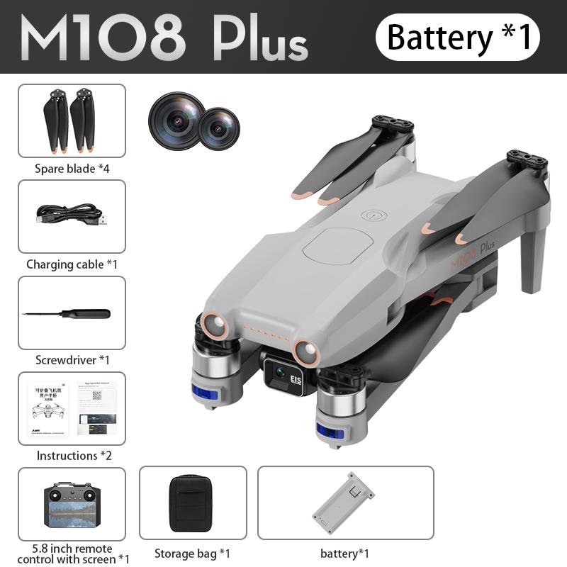 M108 Relay 3-Axis Gimbal 5.5 inch with Screen Version 1080P GPS Brushless Obstacle Avoidance Remote Control Drone