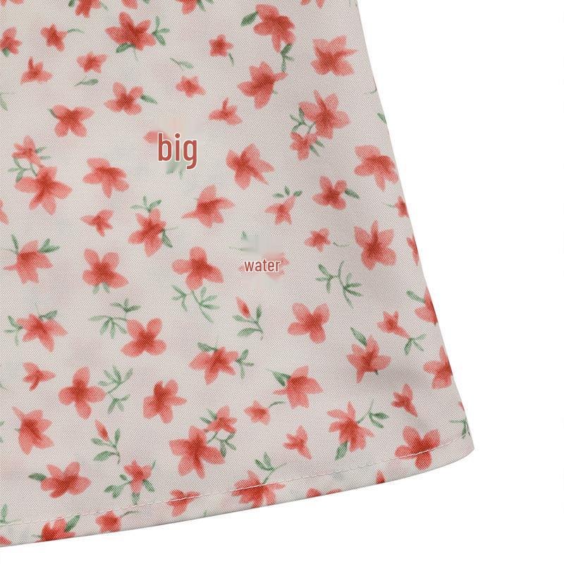Summer 2026 Floral Print V-Neck Backless Dress – Women's Short-Sleeved Skirt