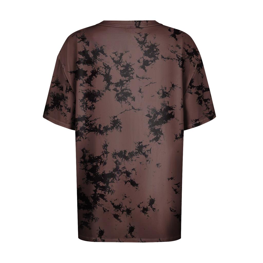 Women's Plus Size T-Shirt Summer Round Neck Short Sleeve Printed Basic Loose Top