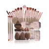 Complete 20 Piece Cosmetic Brush Kit Ergonomic Handle Design Bristles For Precise Makeup Application