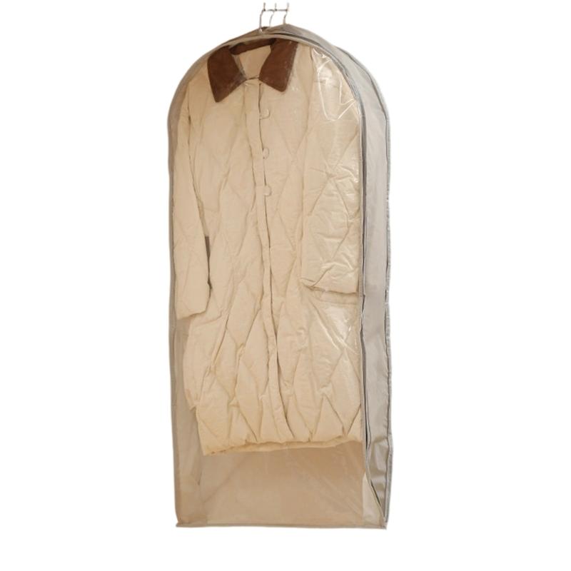 Space Saving PEVA Dust Cover With Viewing Panel  Clothing Protector For Wardrobe Suitcase Hanging Garment Bag f