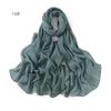 Women Big Size Plain Solid Cotton Rayon Crease Hijab Scarf Lady High Quality Wraps and Shawls Musulman Headband Islamic Turban
