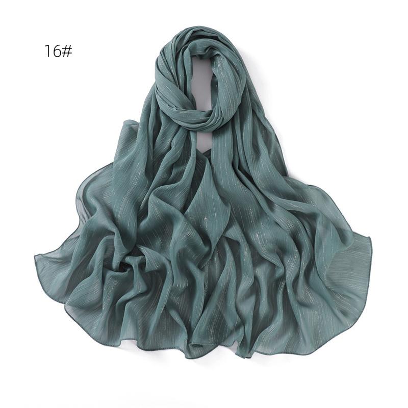 Women Big Size Plain Solid Cotton Rayon Crease Hijab Scarf Lady High Quality Wraps and Shawls Musulman Headband Islamic Turban