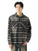 Beams Heart Men's Fade-Distressed Flannel Shirt, Black, Size L