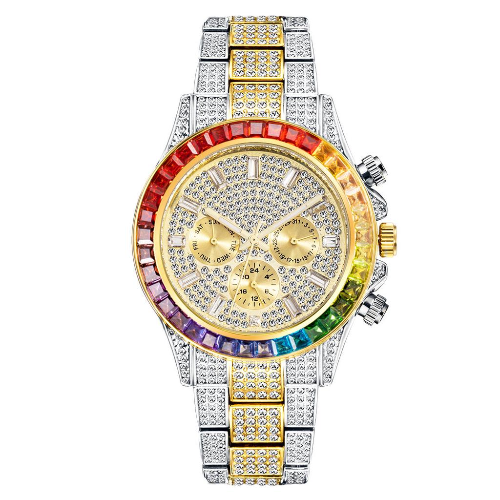 Fashionable Gypsophila Full Diamond British Men's Watch