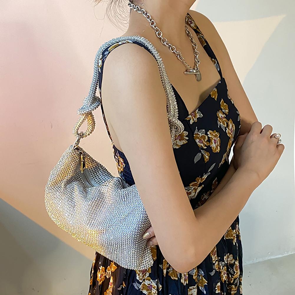 Women Shiny Rhinestone Dinner Bag Party Wedding Purses Luxury Full-Diamond Ladies Handbag Designer Sparkly Evening Bags
