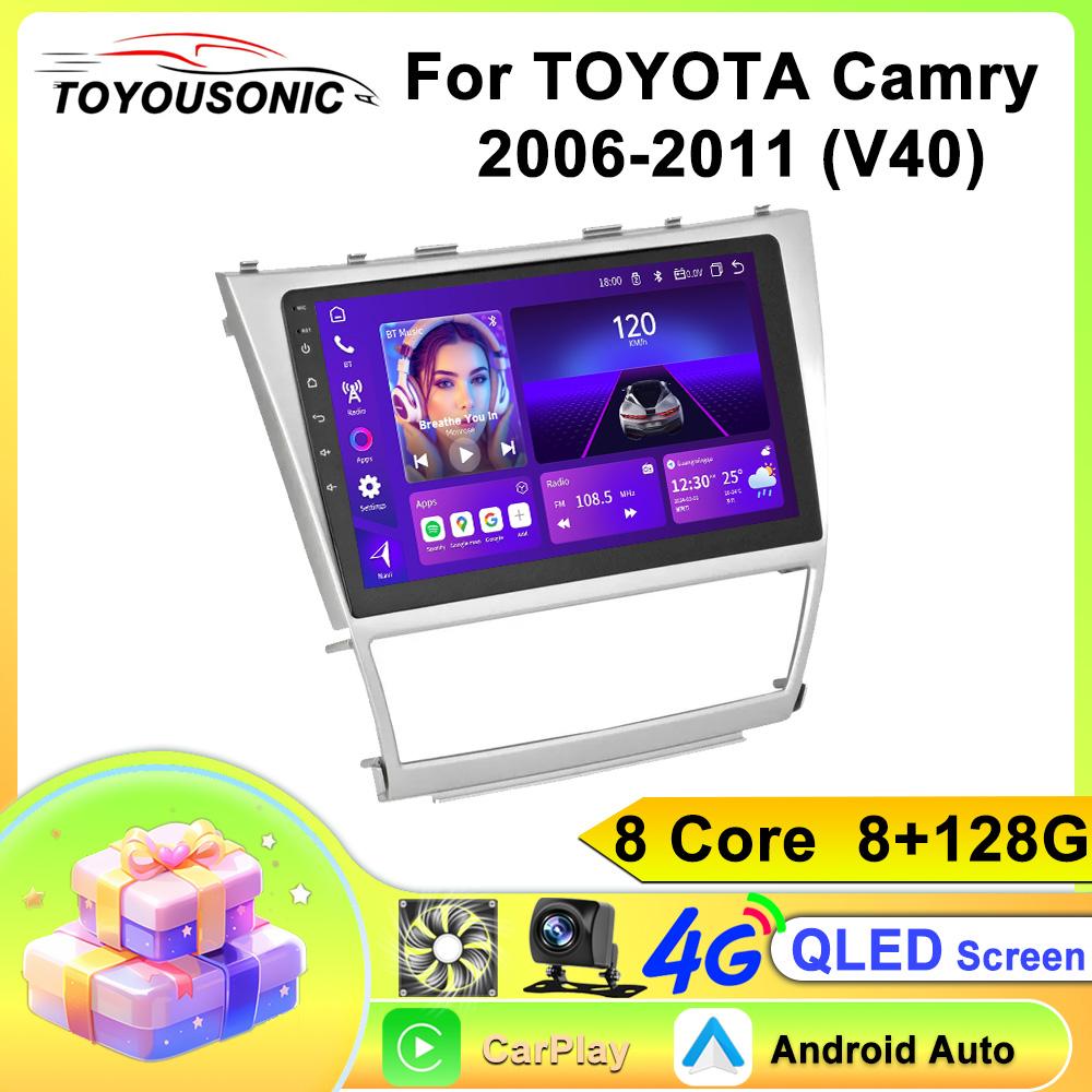 For TOYOTA Camry 2006-2011 (V40) Navigation GPS Android Car Radio  Multimedia Player Stereo wifi+4G Carplay auto video