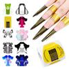 100 Peças Moldes Profissionais para Unhas Longas Moldes de Papel para Unhas Acrílicas Fáceis de Usar Moldes Espessos para Extensão de Unhas Ferramentas de Manicure