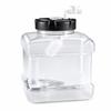 Water Container with Automatic Valve Transparent Square Lid