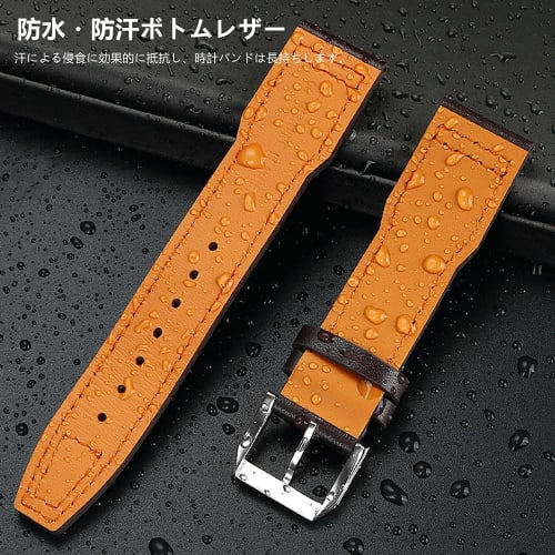 HEYOZURY IWC Strap, 20mm/21mm, Cowhide Leather Watch Band, Original IWC Pilot Series Mark XVIII IW327004/377714/387903/377709, Includes Replacement To