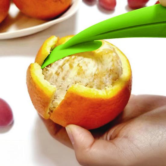 Curățător de portocale în formă de pește 2-în-1 Deschizător pentru fructe citrice Portocale Grapefruit Pomelo Instrument esențial de bucătărie pentru curățare fără mizerie