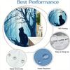 Mystical Night Forest Cat Shower Curtain - Water-Resistant, Easy To Clean, Adds A Magical And Serene Touch Toyour Bathroom Decor