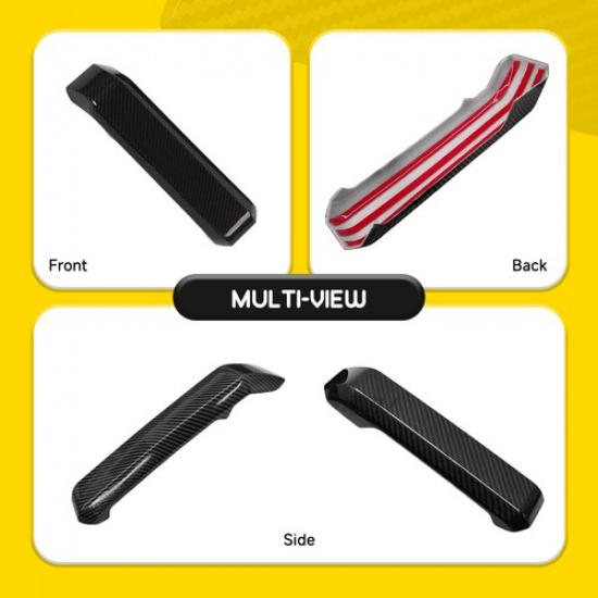 4X Ide Carbon Door Fiber Handles Trim Covers F&R Set Ford F150 2015-