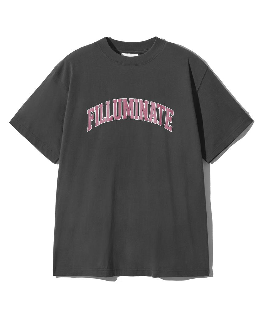 FILLUMINATE Two-Tone Arch Logo T-Shirt - Charcoal