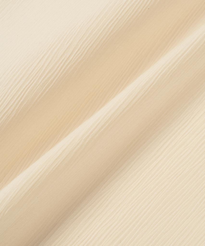 BASIKA Mock Neck Blouse (Beige)