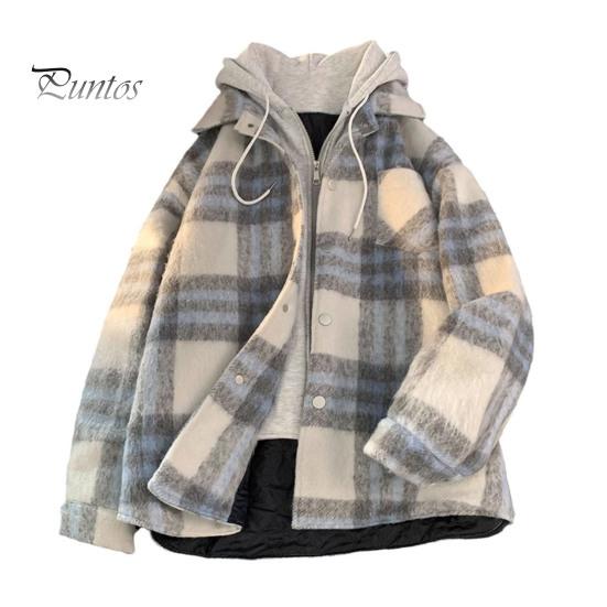 

Мужская куртка с капюшоном, имитация двух частей, клетчатый узор, застежка-молния на пуговицы, пальто в уличном стиле, свободный крой, верхняя одежда 3XL светло-серый