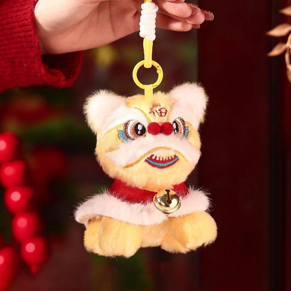 Pendentif Danse du Lion Dessin Animé Lion Réveillé Cadeau Nouvel An Chinois Porte-clés Danse du Lion Petit Cadeau