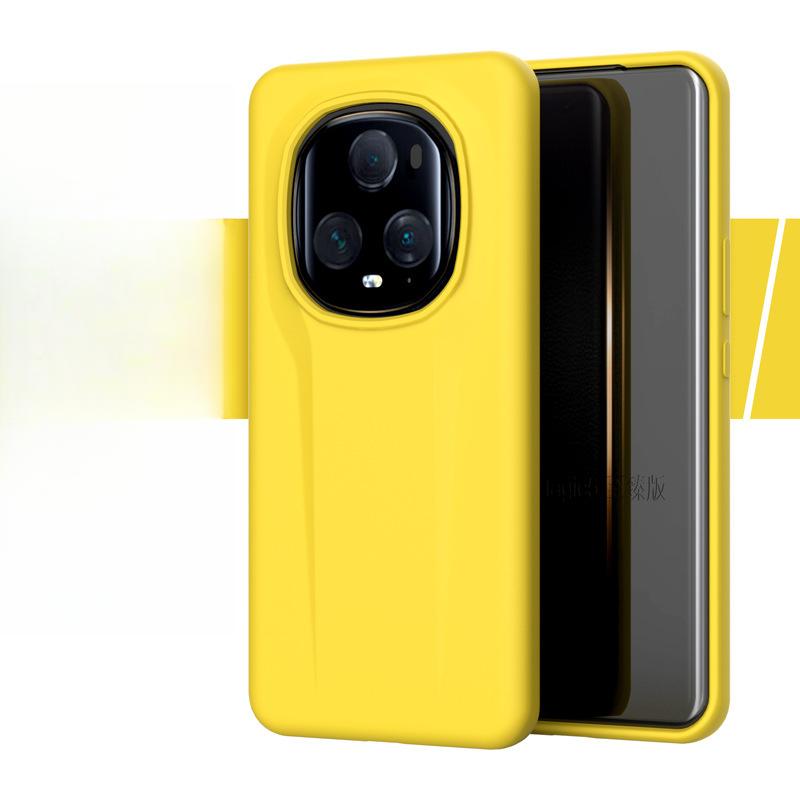 

Suitable for HONOR Magic5pro Phone Case Liquid Silicone, Huawei MATE70 Full Soft Case Solid Color Band Packaging Huawei-P50pro