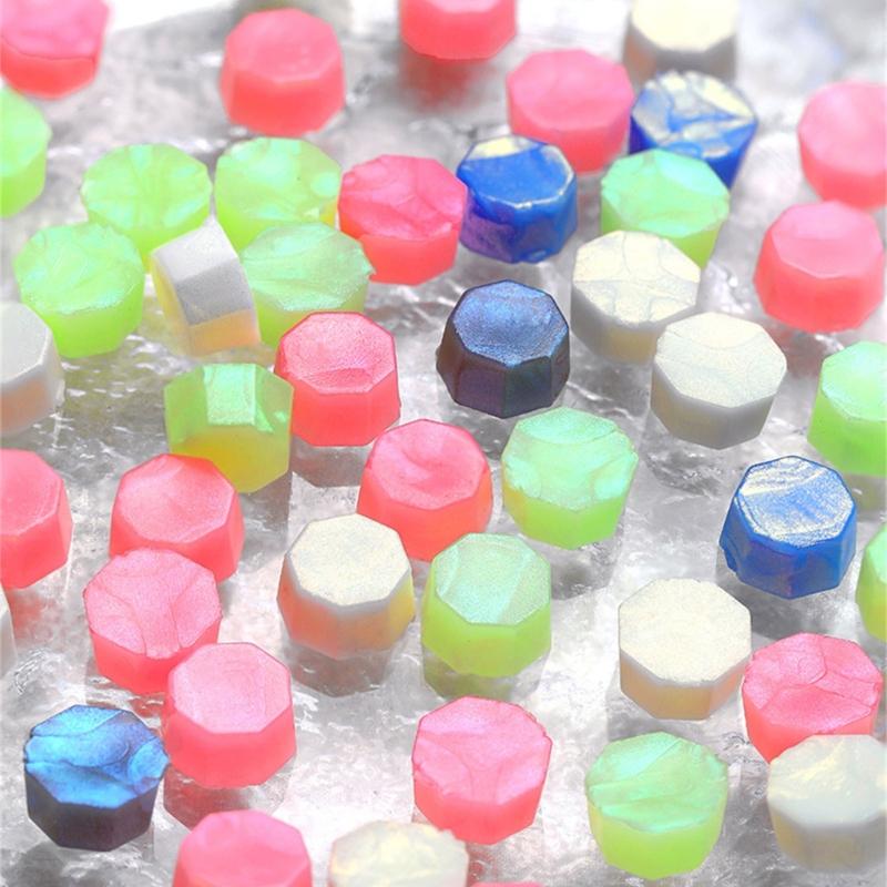 100Pcs Glitter Wax Sealing Beads for Wax Seal Stamp, Wax Seal Beads for Gift Wrap, Invitation Envelope