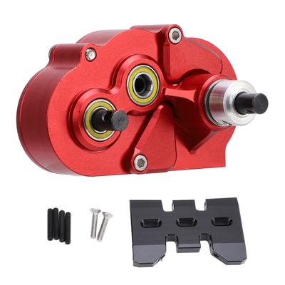 RC Metal Transmission Case Gearbox Aluminum Alloy Right Front Motor Gearbox with Bottom Plate for