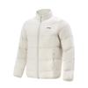 Comfortable Simple Versatile Solid Color Zipper Stand Collar Short Down Jacket Unisex Outerwear Gravel-White-Gray AYMV093-4