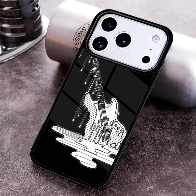 Electric Guitar Music Phone Case For iPhone 17 16 15 14 13 12 11 Pro Max Plus 17Air Soft Silicone Cover