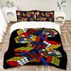 3Pcs Rubik'S Cube Puzzle Bedding Set Quilt Cover Pillowcase Home Christmas Xmas Halloween Gift 1 Duvet Cover 2 Pillowcase M92483