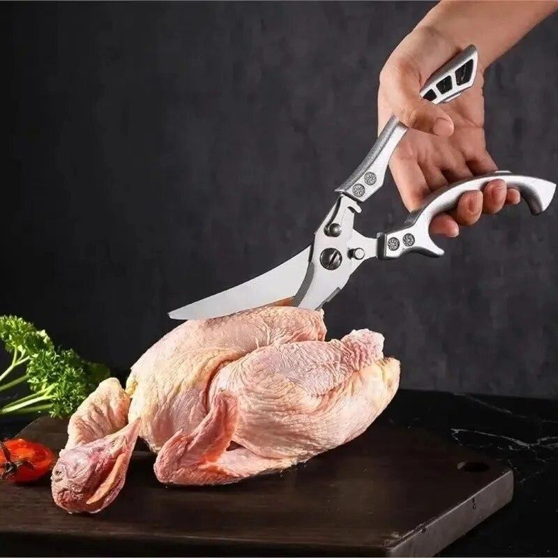 Butcher's Boning Knife Stainless Steel Vegetable and Fruit Slicing Knife Carving Knife Chicken Bone Scissors Sharp Kitchen Tool