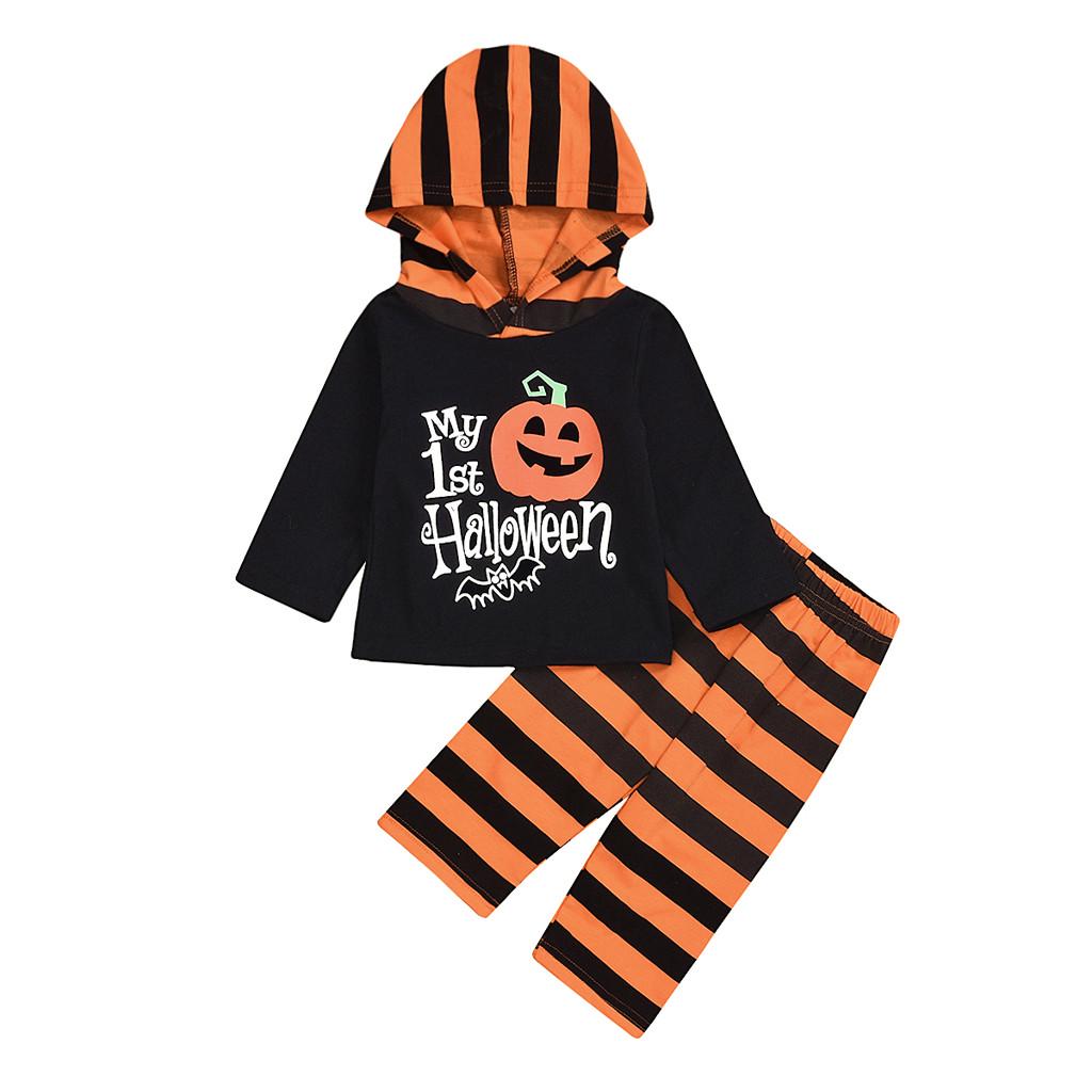 Buy [MYD] Halloween Newborn Baby Boy Girl Romper+ Striped Pants Hat