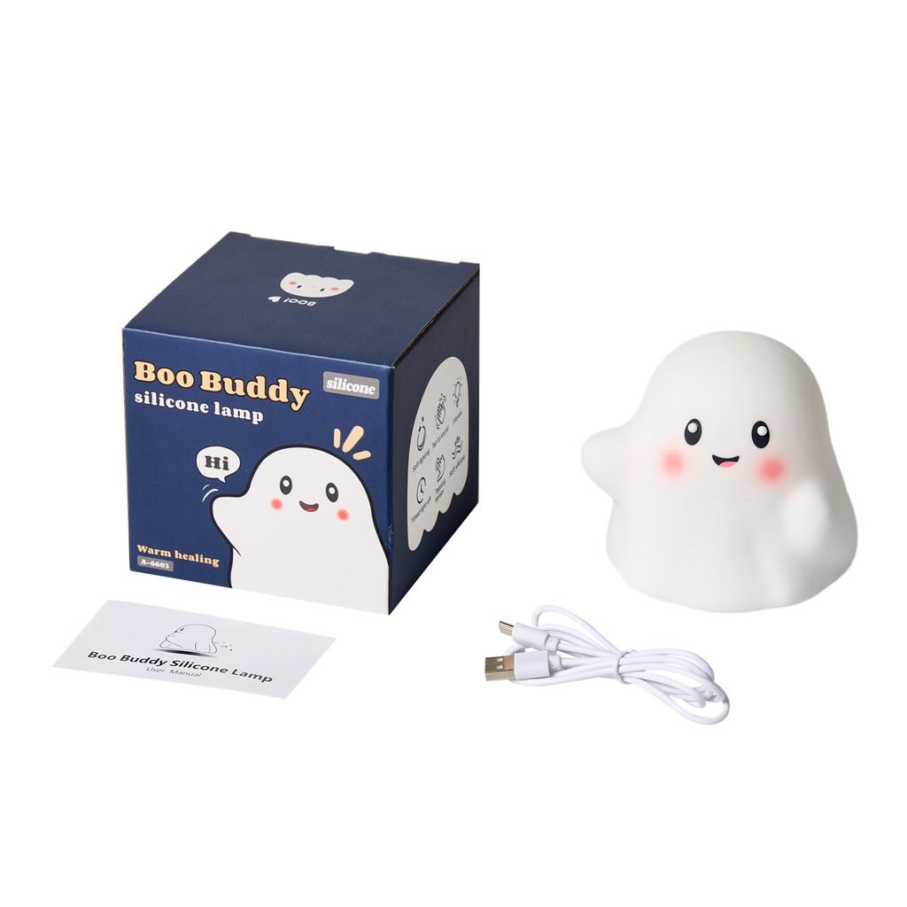 Tap Light Silicone Nightlight Bedroom Nightlight Halloween Decoration Atmosphere Light Gift Voice Nightlight For Children