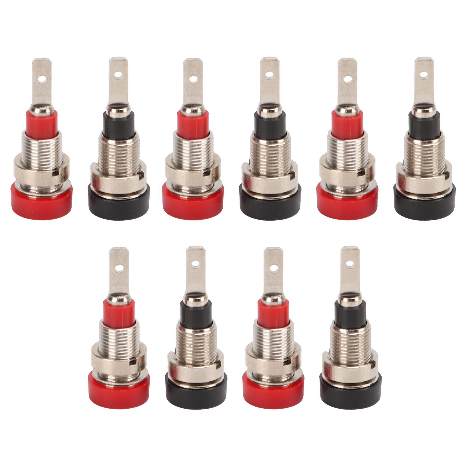 

10 шт., латунная розетка типа «банан», 2 мм, панельные разъемы, клеммы для промышленного оборудования, автомобилей