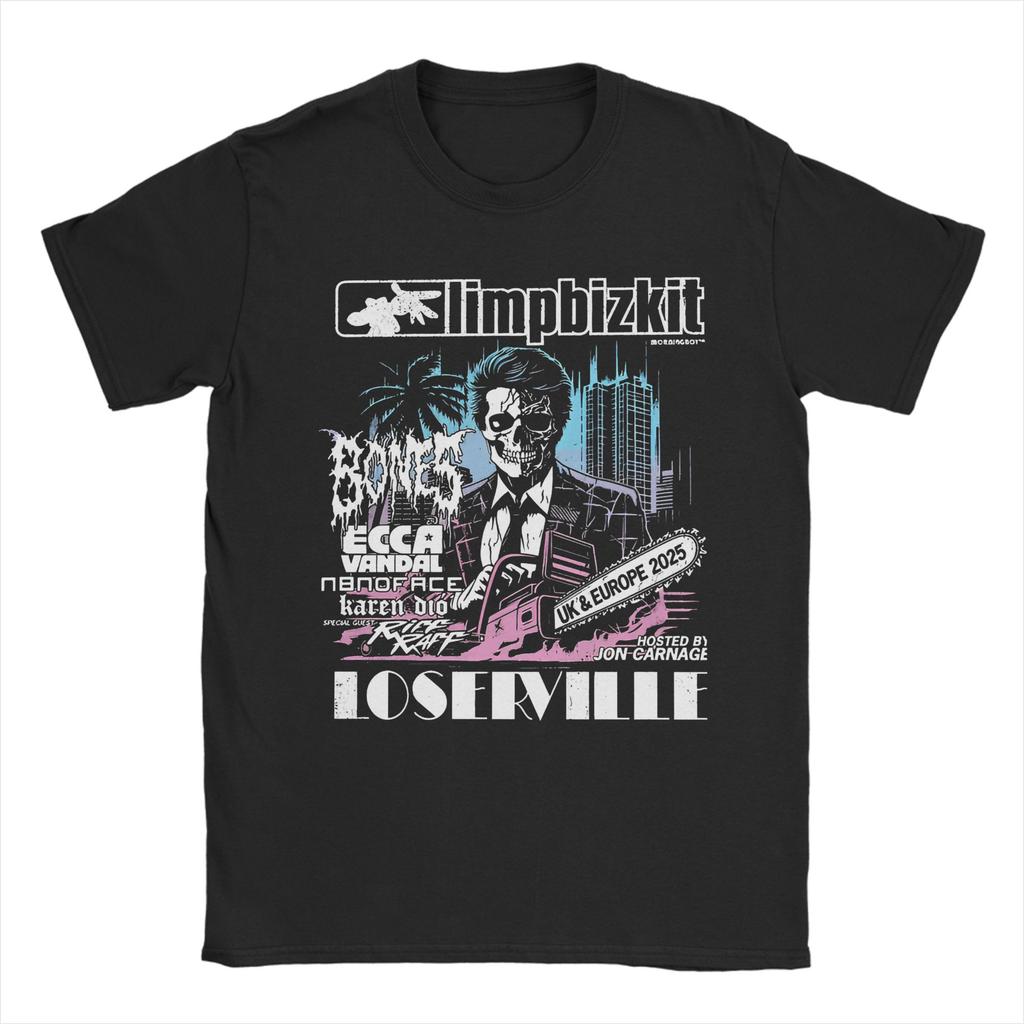 Vintage Limp Bizkit Band Tshirt Unisex Unisexs Crew Neck Pure Cotton T Shirts Rap Rock Short Sleeve Tee Shirt Original Clothing