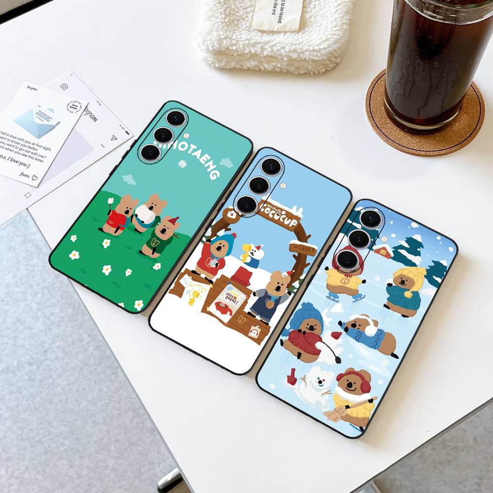 Cute Bear Quokkas Phone Case For Samsung S 24 Fe 25 Ultra Plus 20 Lite 21 30 22 23 24 22 Ultra 5G Fundas